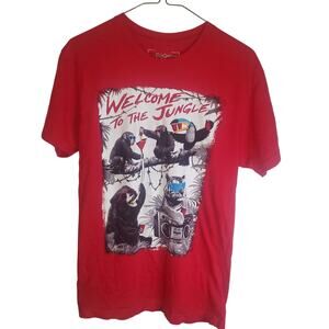 Riot Society Graphic Tee Jungle Animals Party Funny T Shirt S Cotton FLAW